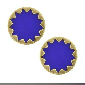 House of Harlow 1960 Cobalt Starburst Button Earrings